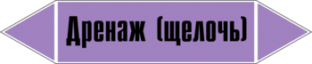 Маркировка трубопровода "дренаж (щелочь)" (a03, пленка, 507х105 мм)" - Маркировка трубопроводов - Маркировки трубопроводов "ЩЕЛОЧЬ" - Магазин охраны труда ohranatruda-shop.ru