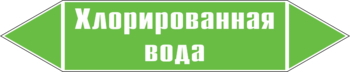 Маркировка трубопровода "хлорированная вода" (пленка, 507х105 мм) - Маркировка трубопроводов - Маркировки трубопроводов "ВОДА" - Магазин охраны труда ohranatruda-shop.ru
